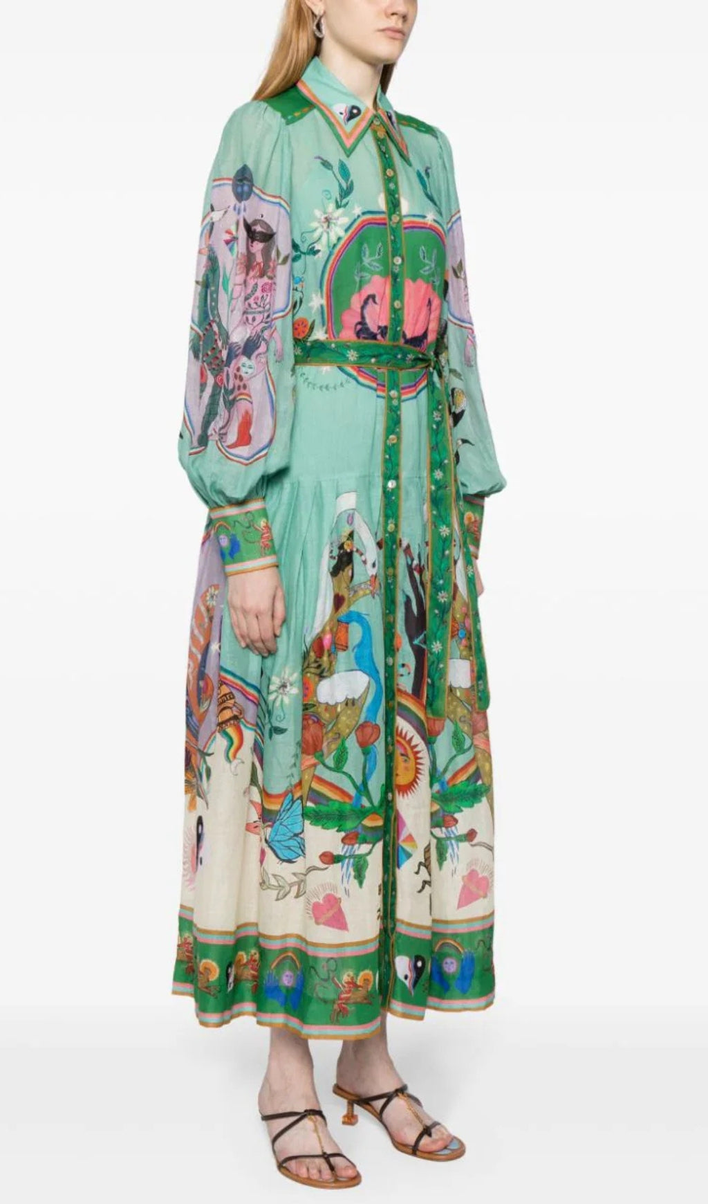 Apollonia Belted Printed Shirt Dress