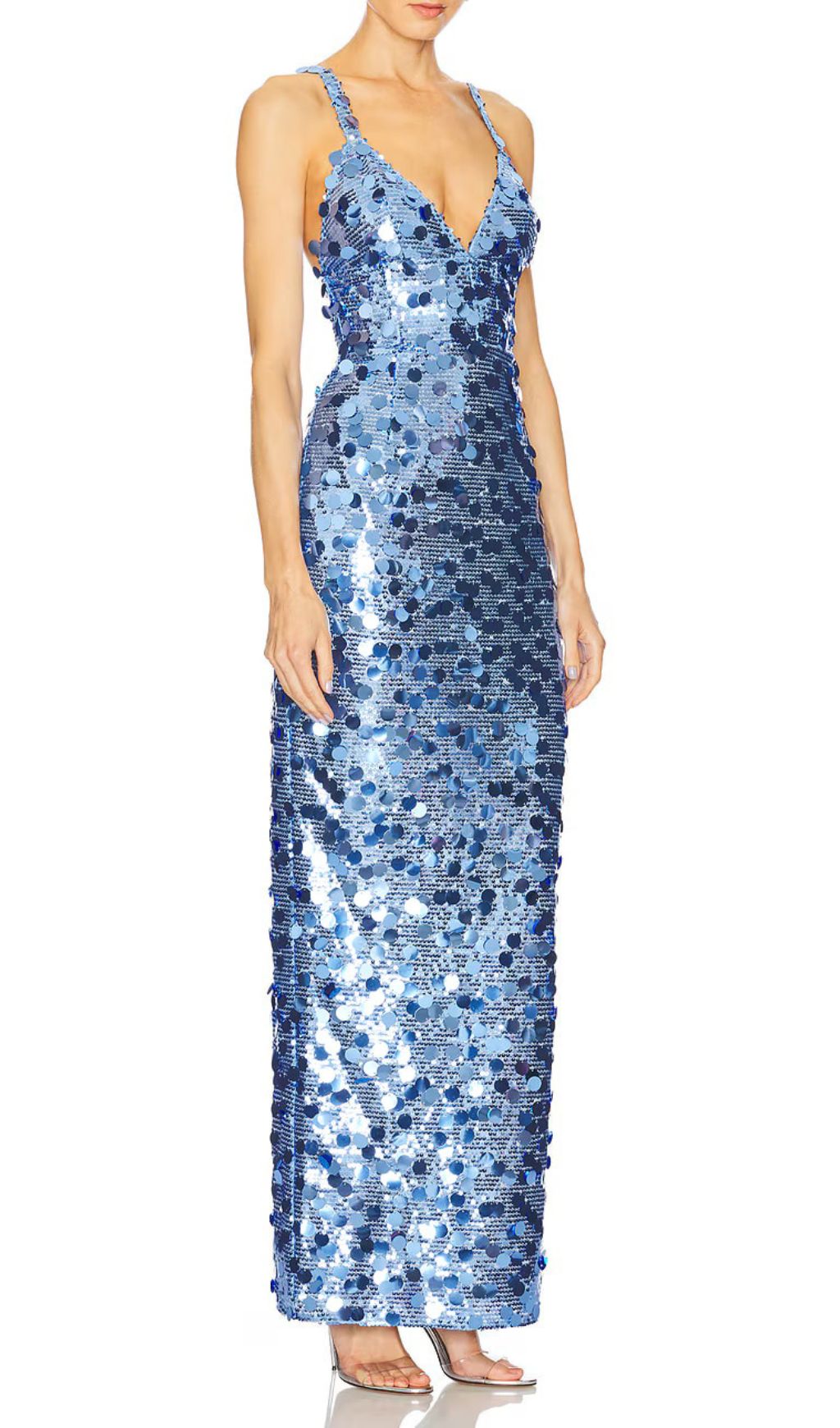 Izak "Celestial Blue" Sequin Strappy Maxi Gown - Gala Ready