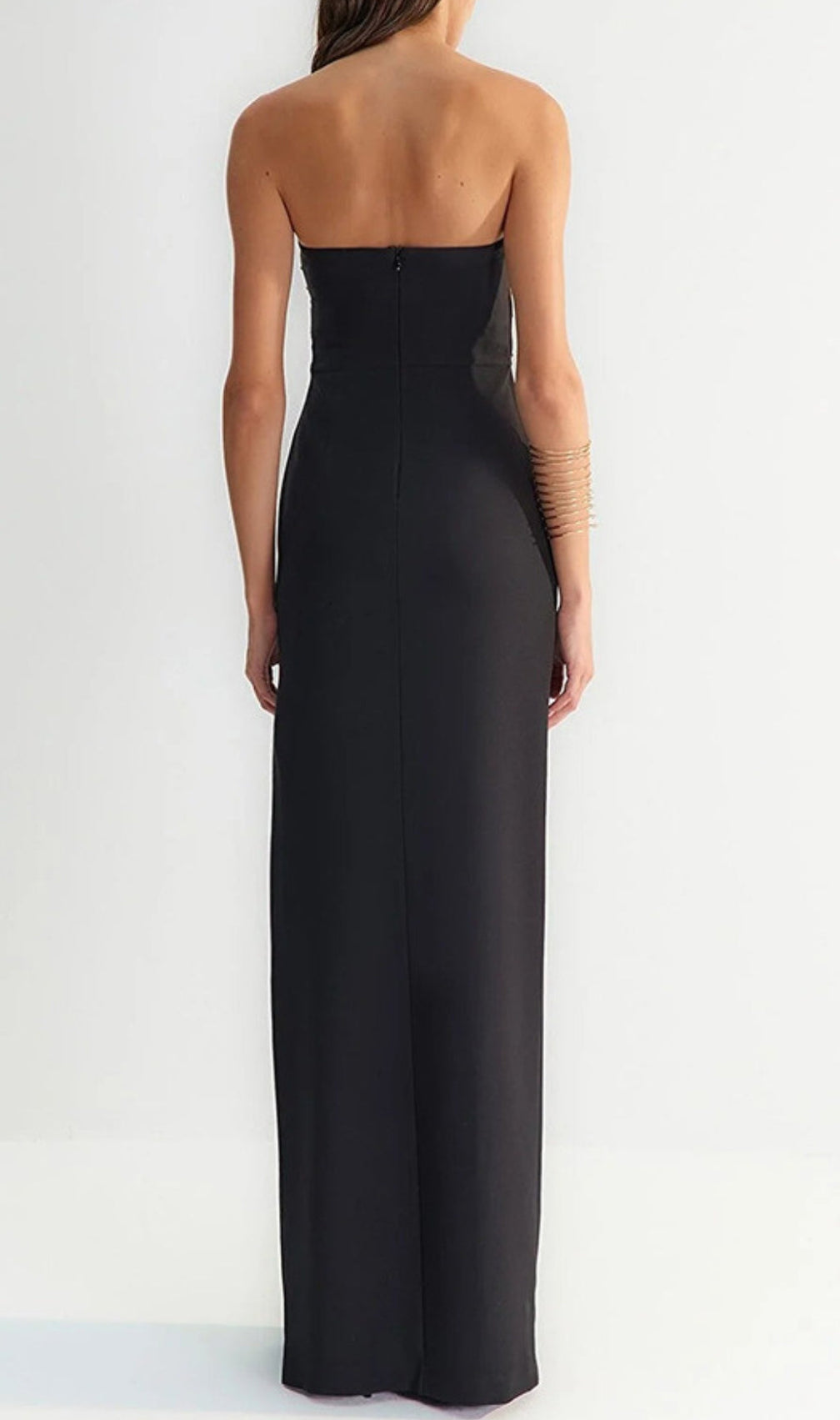 Annmarie Black Polka Column Maxi Dress