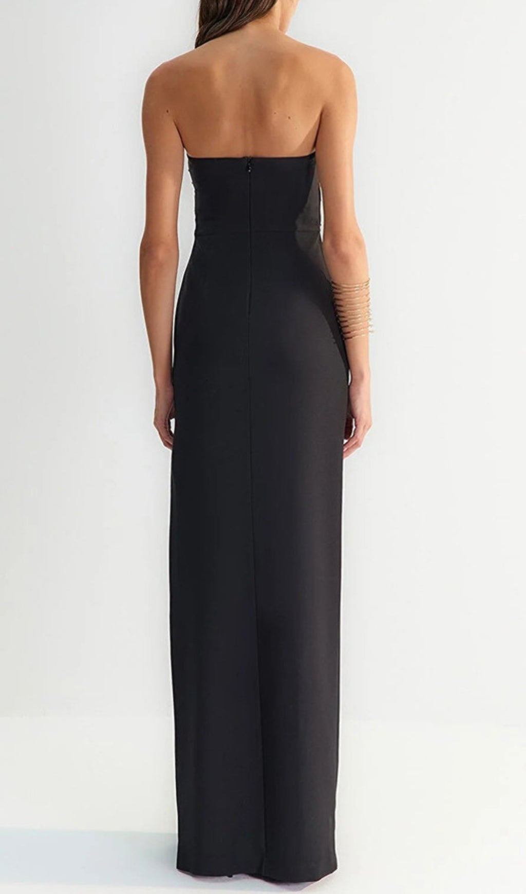 Annmarie Black Polka Column Maxi Dress