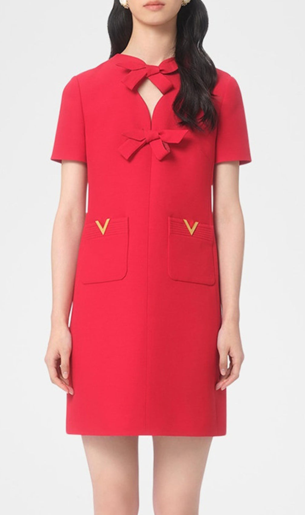 Crepe Couture Short Dress
