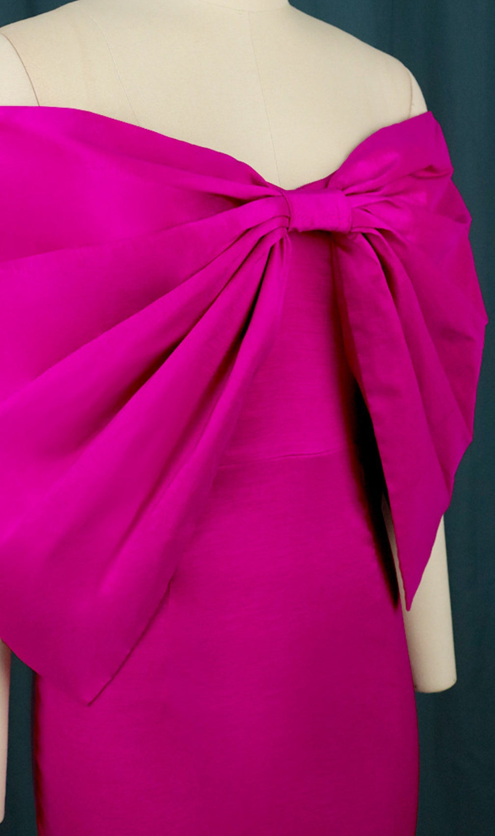 Baara Pink Bow Off Shoulder Mini Dress