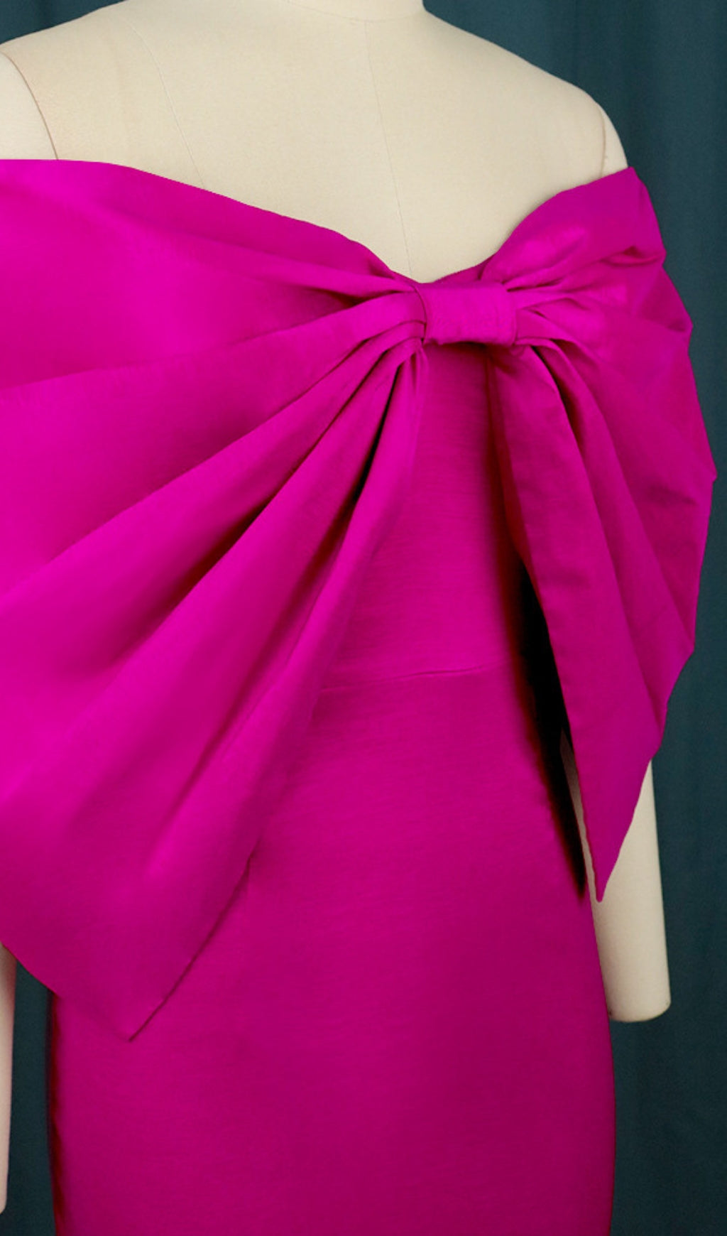 Baara Pink Bow Off Shoulder Mini Dress