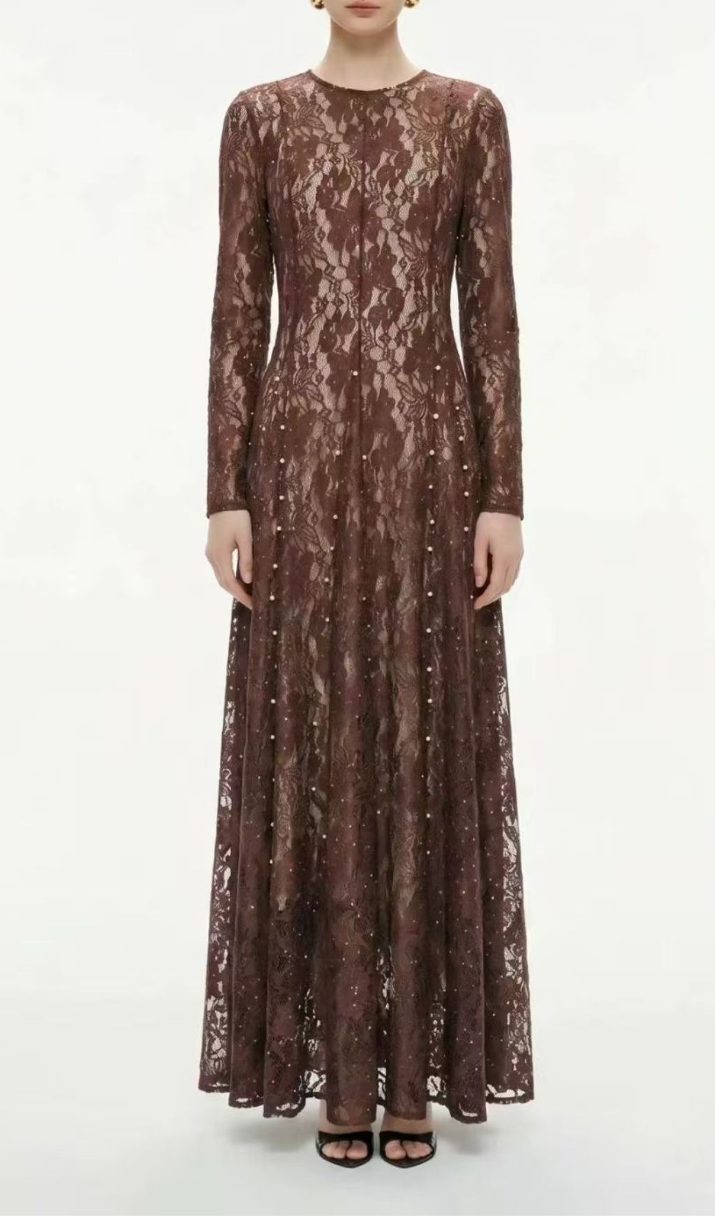 Kozakura Lace Long Sleeve Maxi Dress