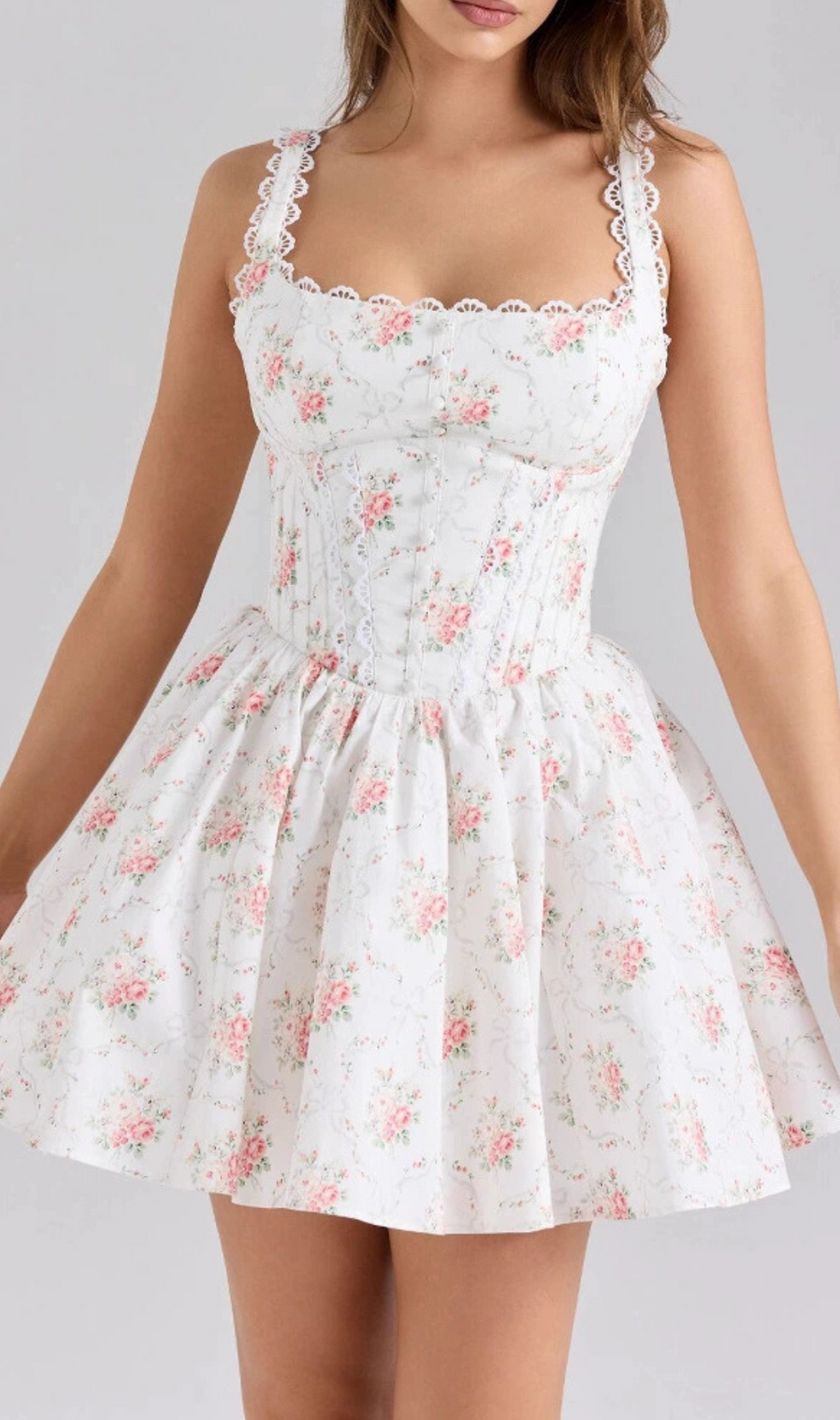 Hikaru Strappy Floral Mini Dress