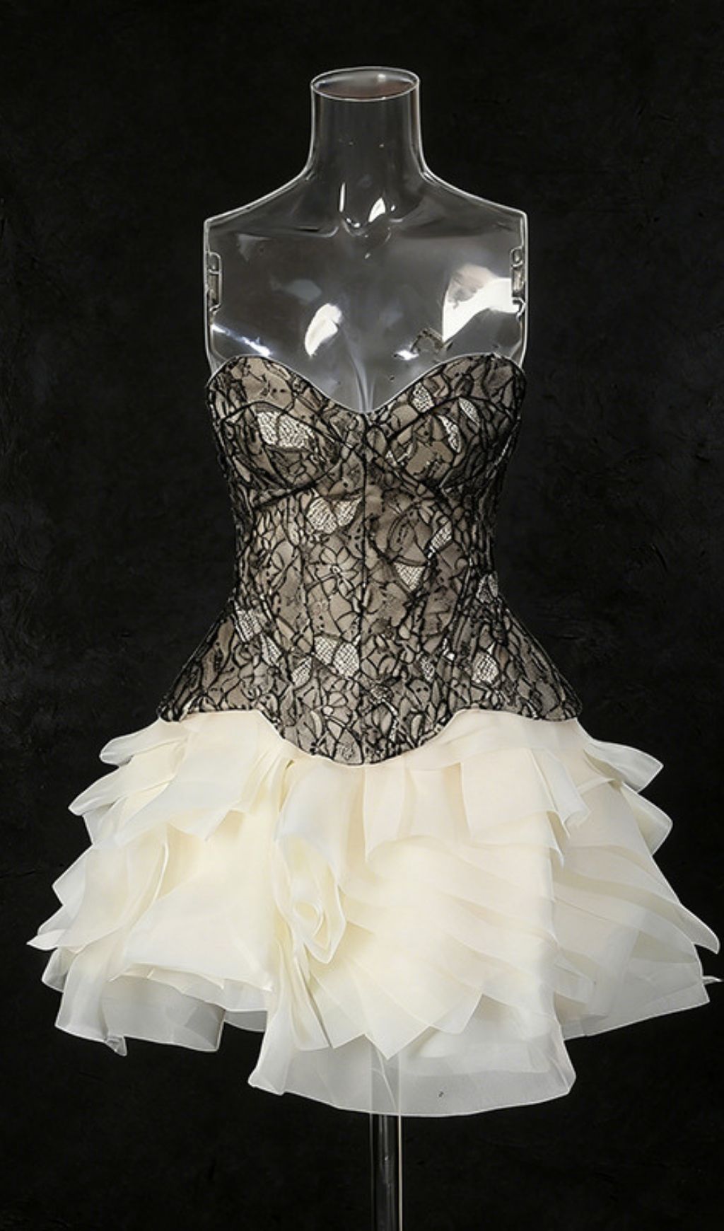Kaya Lace Bustier Top & Ruffle Mini Skirt Set - Elegant Two-Piece Ensemble