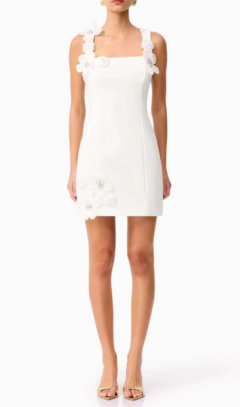 Glison 3D Flower Embellished Mini Dress