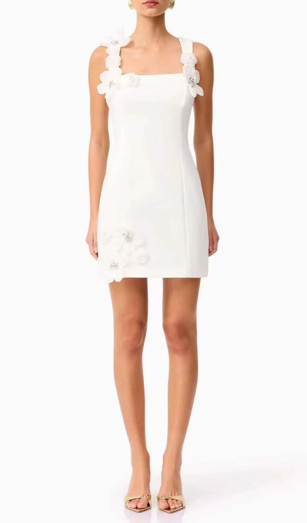 Glison 3D Flower Embellished Mini Dress