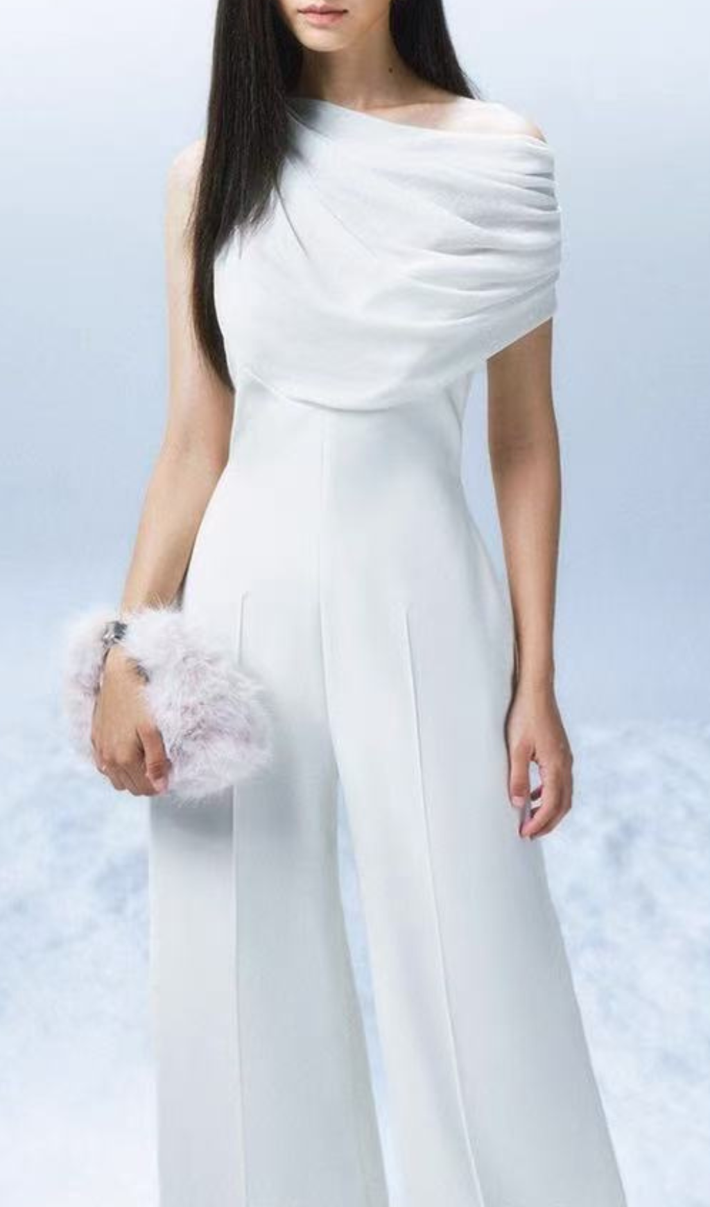 Goodwin White Halter Jumpsuit