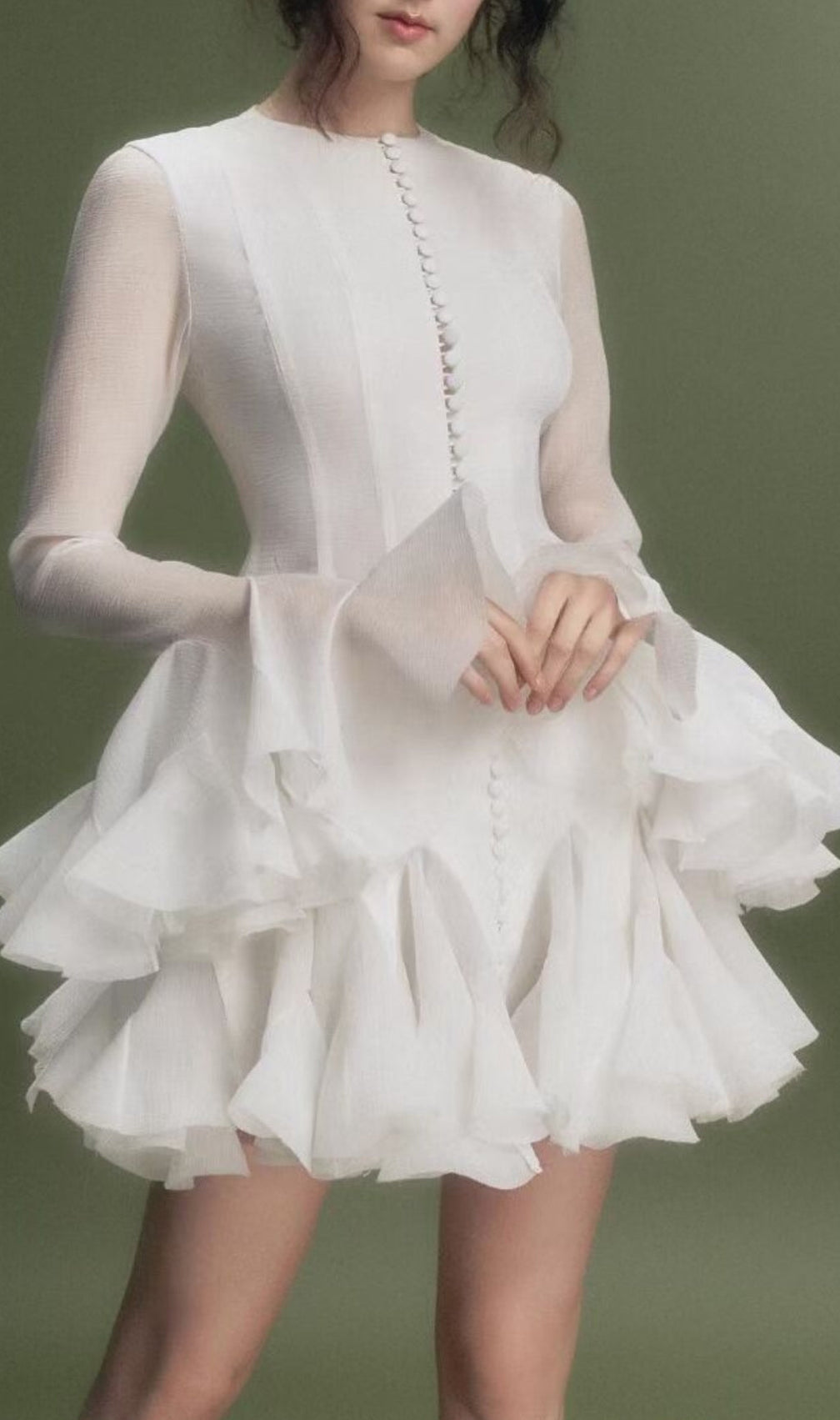 Bibiana Flared Long Sleeve Mini Dress