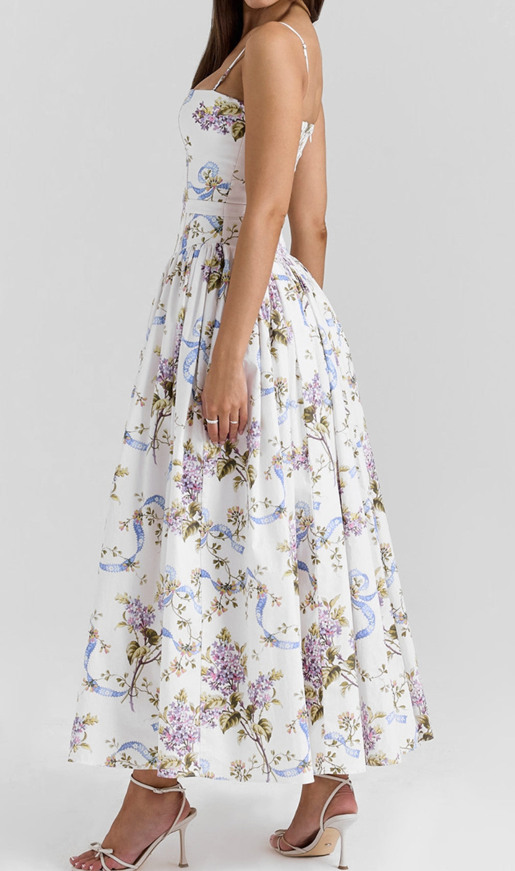 Ashira White Floral Maxi Dress