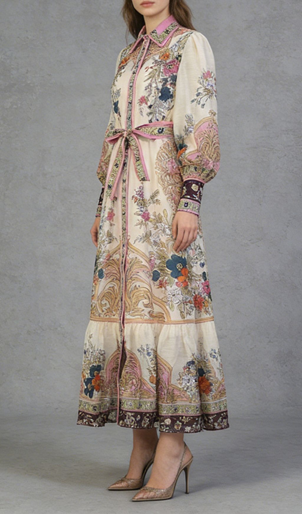 Kaavia Elegant Floral Long Sleeve Maxi Dress - Timeless Bohemian Chic