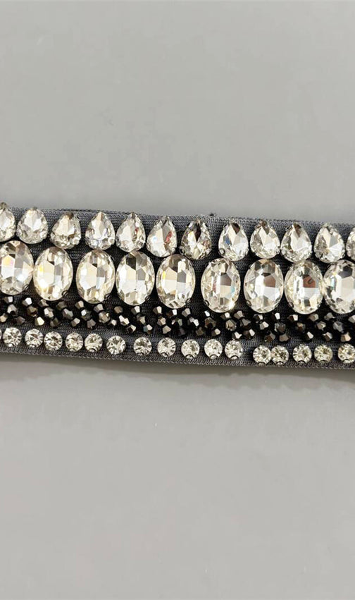 Grete Strapless Diamante Bandage Maxi Dress