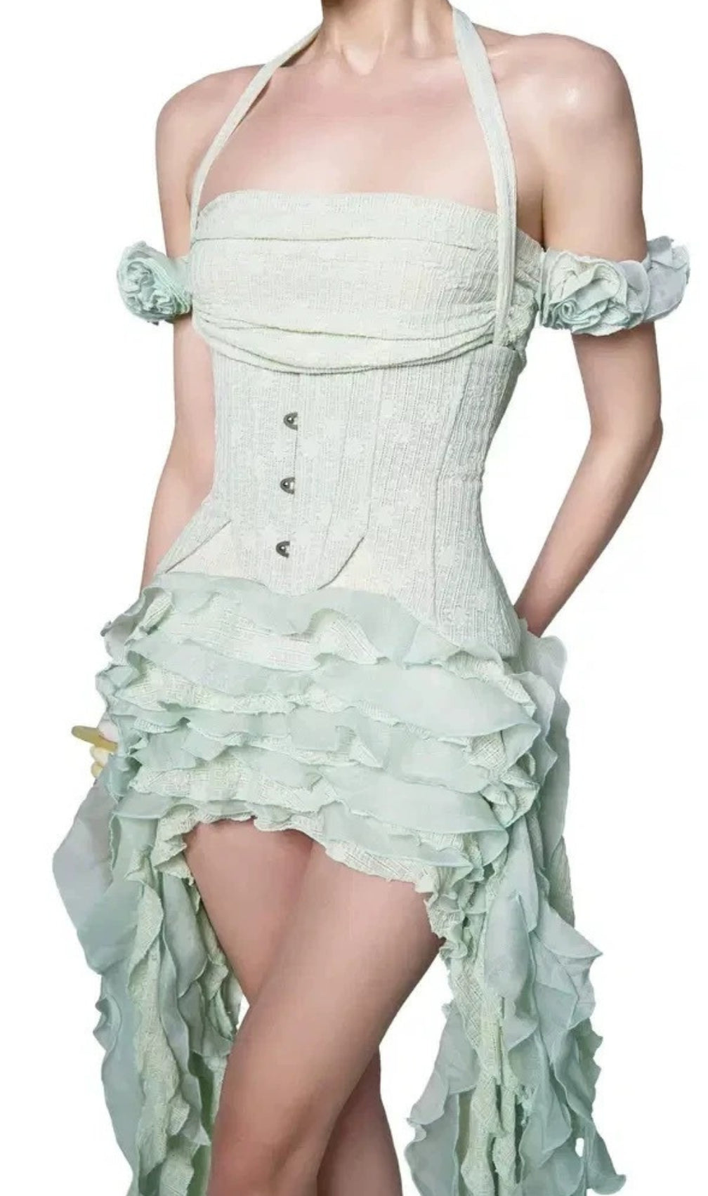 Dalilah Corset Ruffle Mini Dress