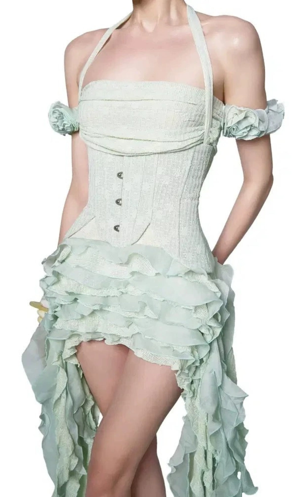 Dalilah Corset Ruffle Mini Dress