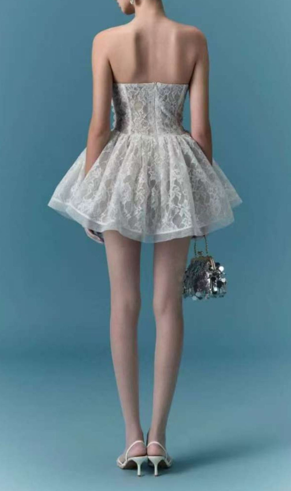 Lajos Strapless Lace Corset Mini Dress