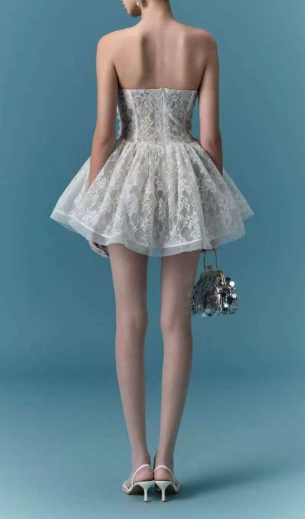 Lajos Strapless Lace Corset Mini Dress
