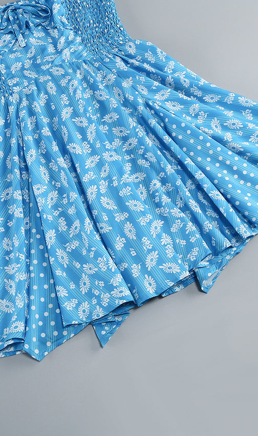 Jalena Blue Floral Mini Dress | Effortless Summer Sundress for Women