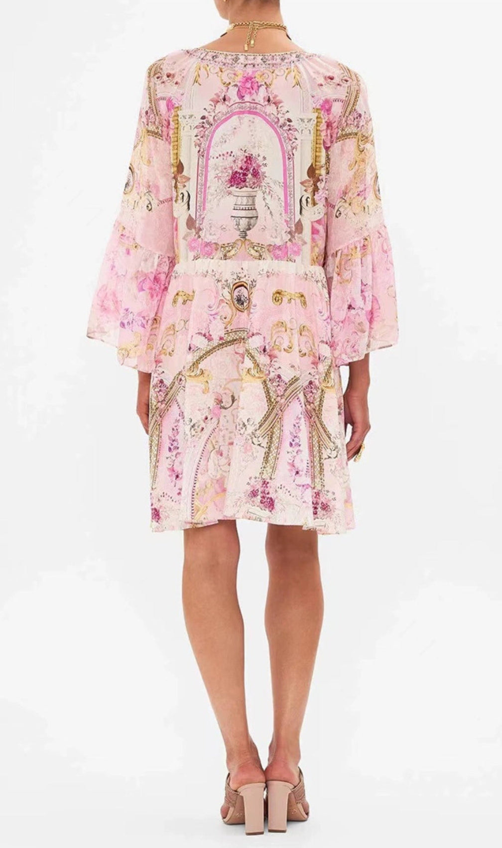 Aloisia Pink Printed Mini Dress