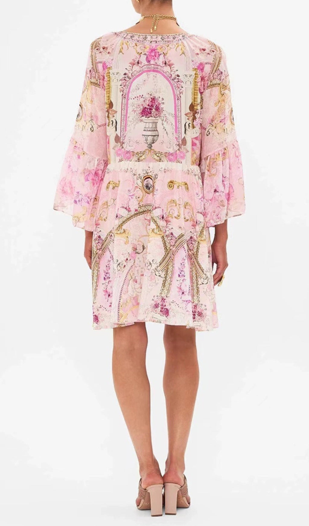 Aloisia Pink Printed Mini Dress