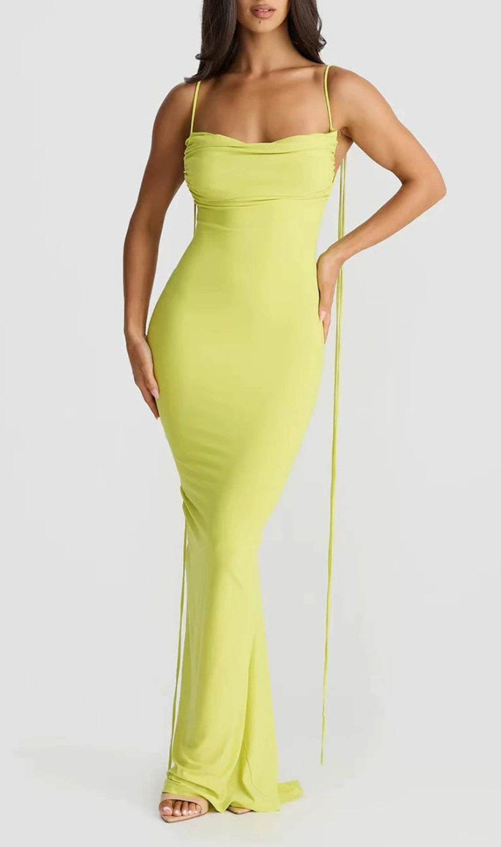 Fredrik Yellow Strappy Maxi Dress
