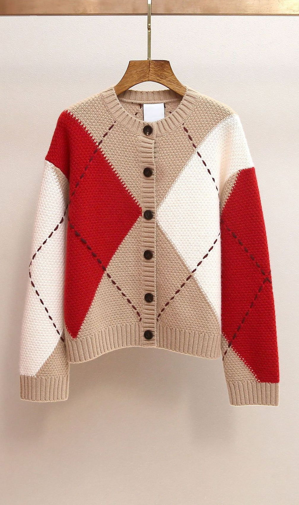 Juno Chic Color-Block Knit Cardigan for Women – Cozy Statement Sweater