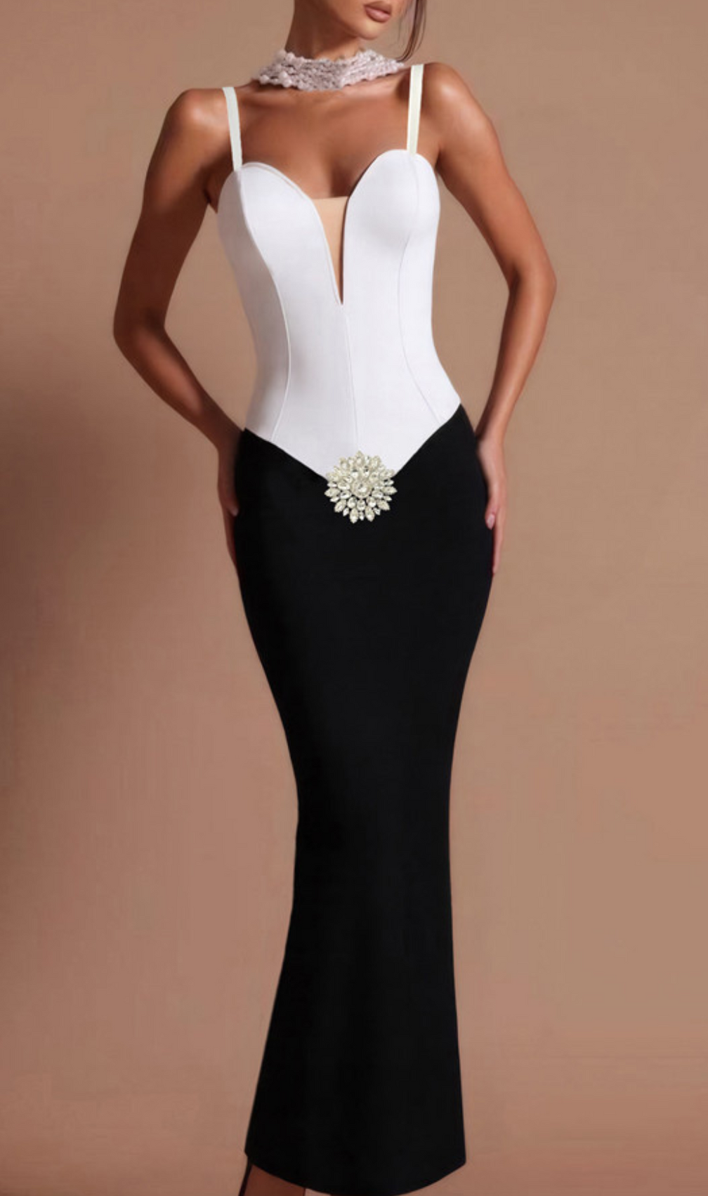 Gellért Diamante Bandage Maxi Dress