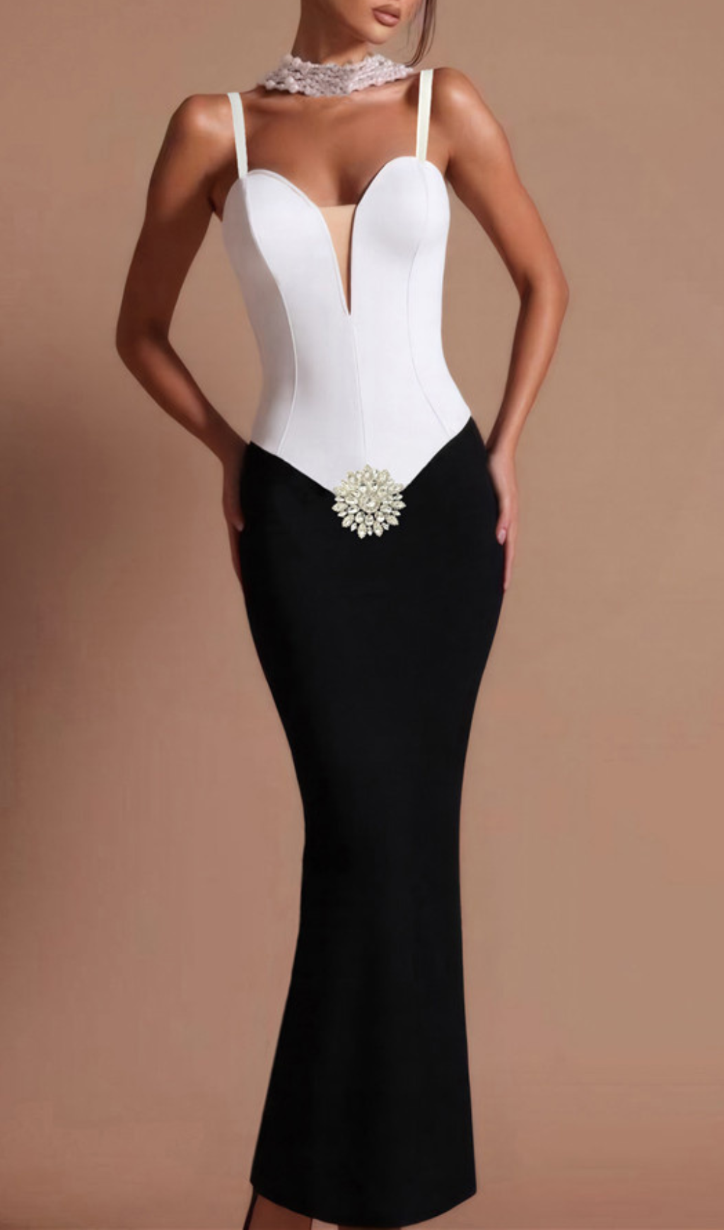 Gellért Diamante Bandage Maxi Dress