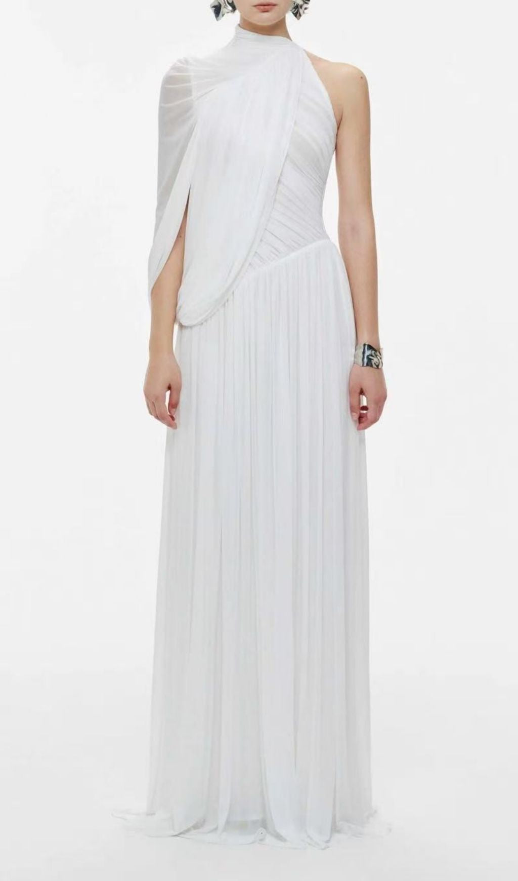 Kennedi Draped One-Shoulder Ruched Maxi Gown - Elegant Formal Dress