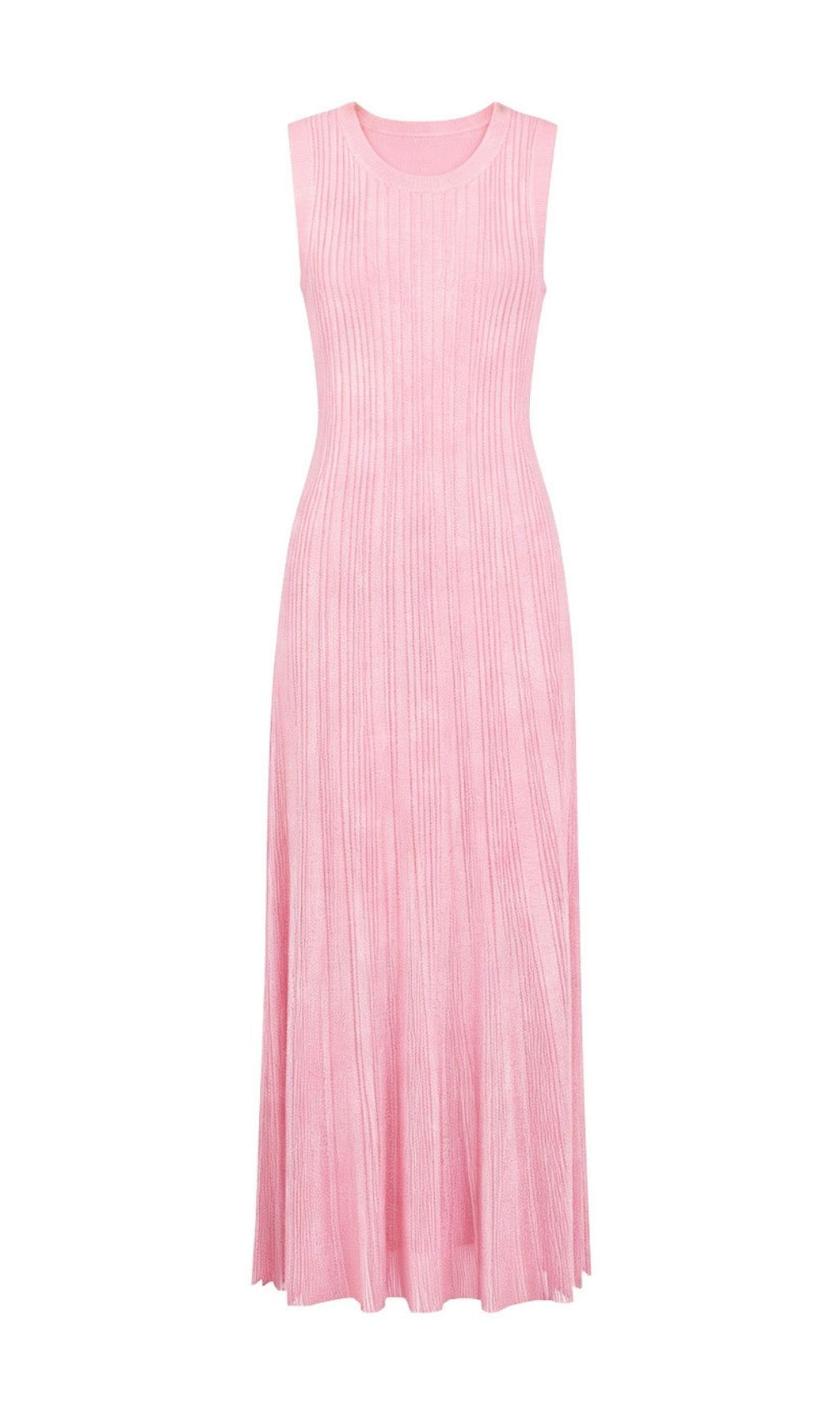 Kiandra Pink Sleeveless Ribbed Knit Maxi Dress | Effortless Chic & Comfort