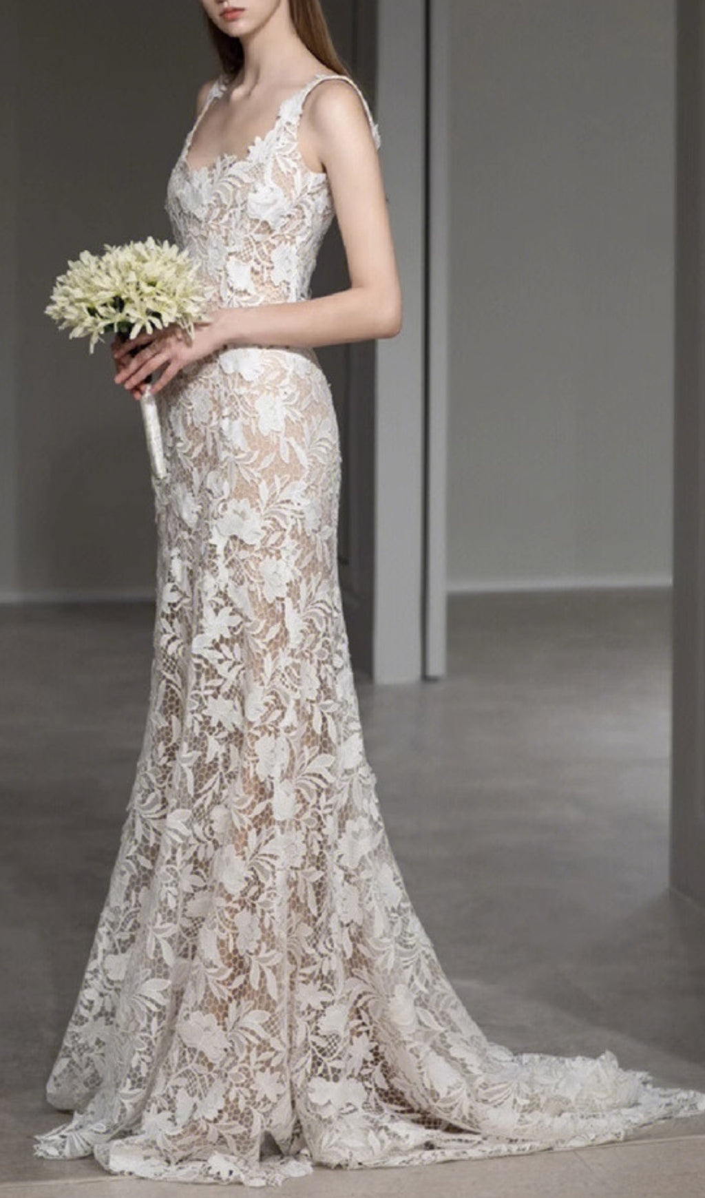 Aviana Flower Lace Wedding Dress
