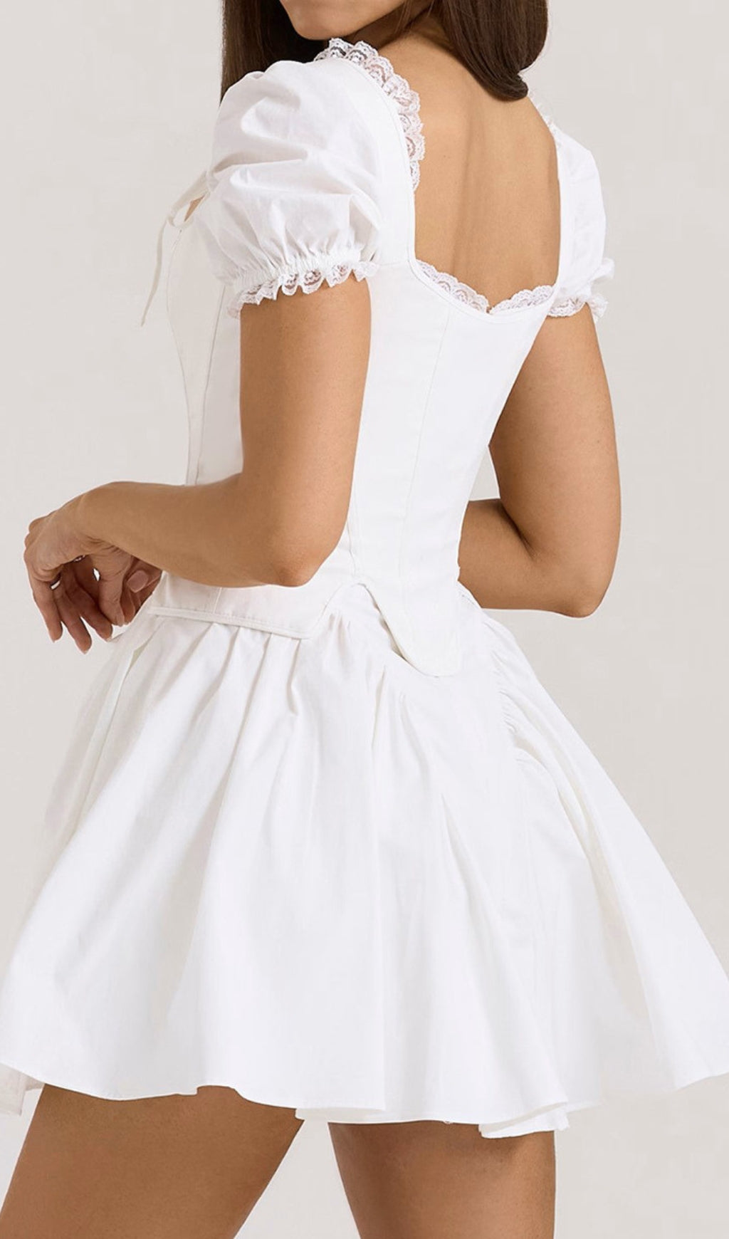 Devony White Corset Mini Dress