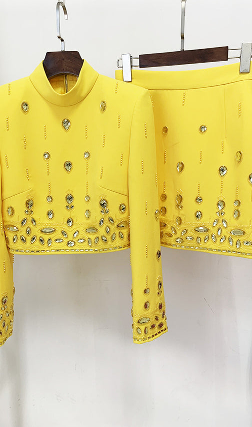 Cordis Crystal Long Sleeve Two-Piece Set