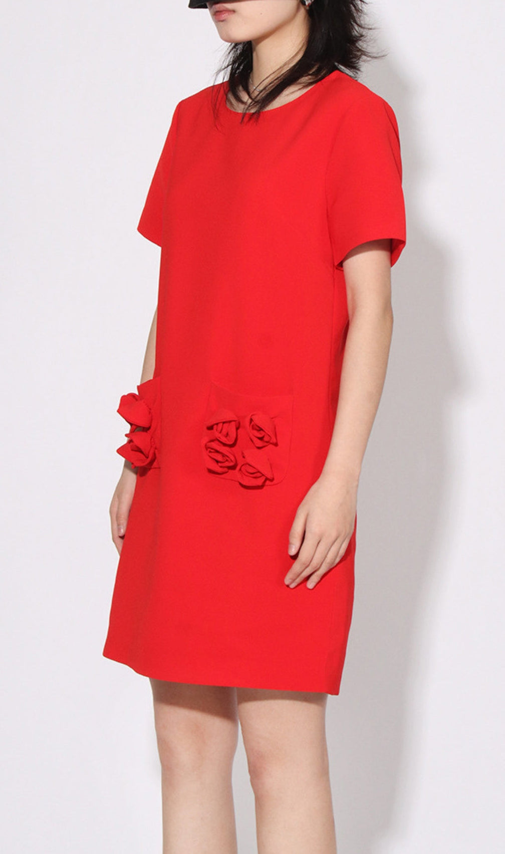 Arche Red Flower Mini Dress