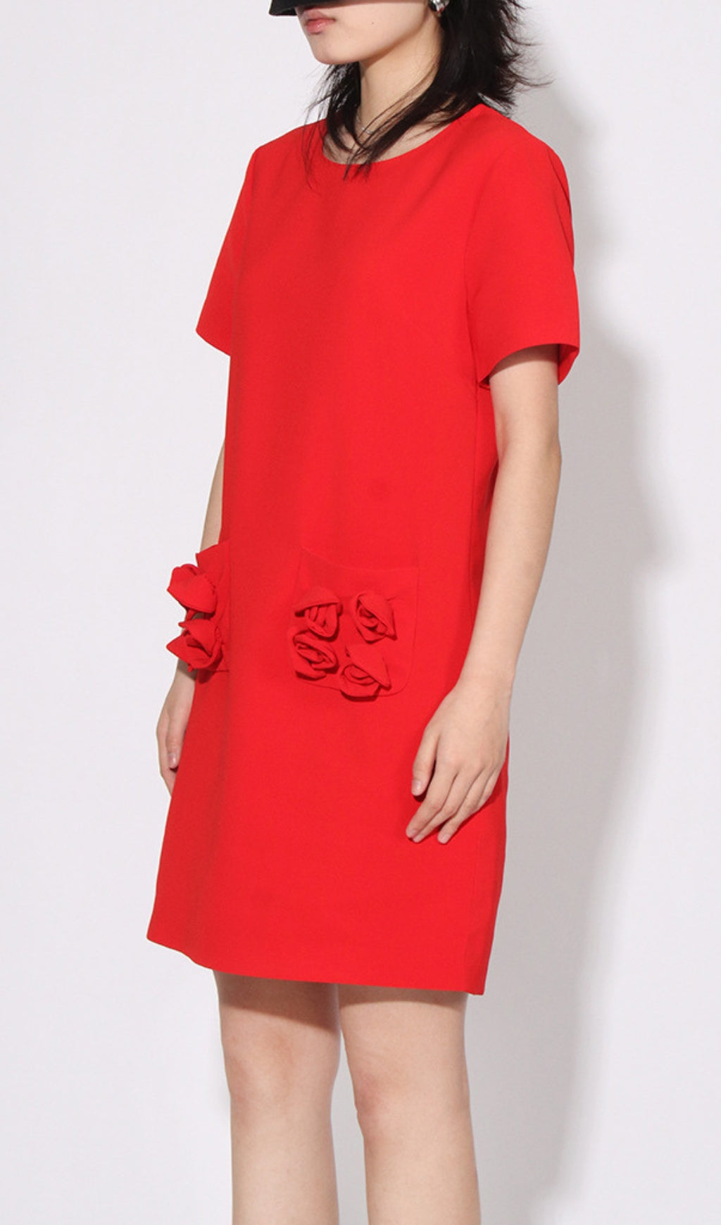 Arche Red Flower Mini Dress