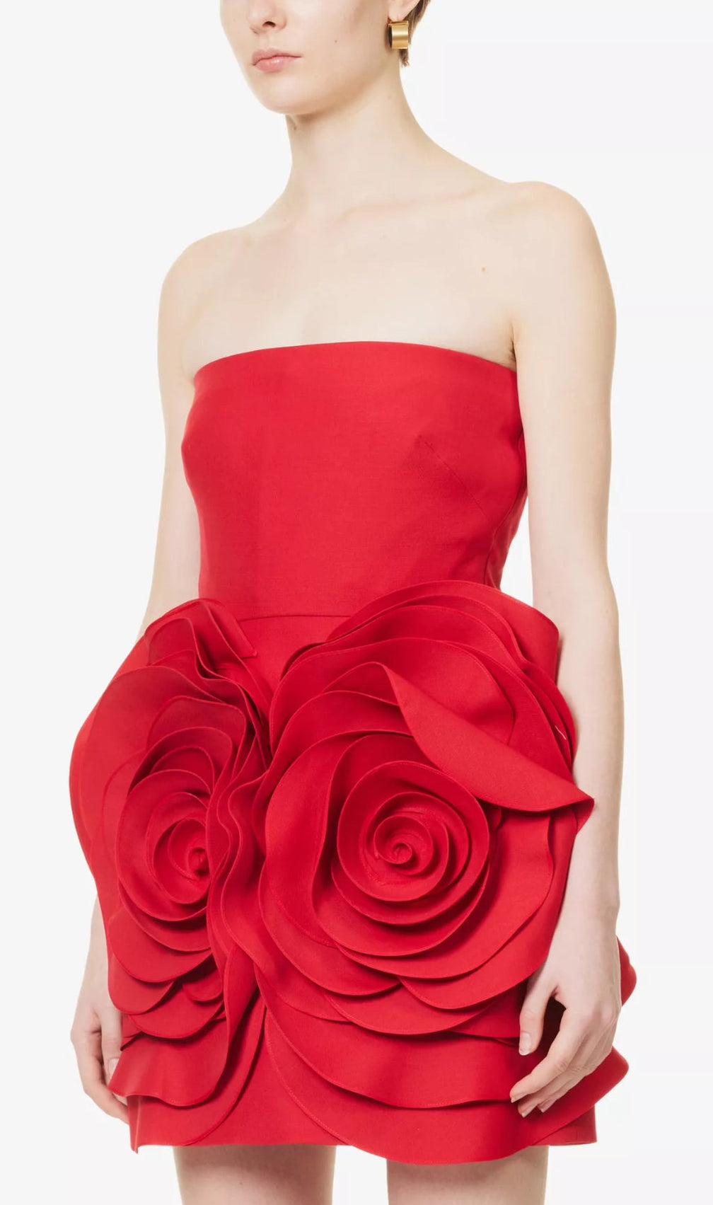 Ayat Strapless Flower Mini Dress