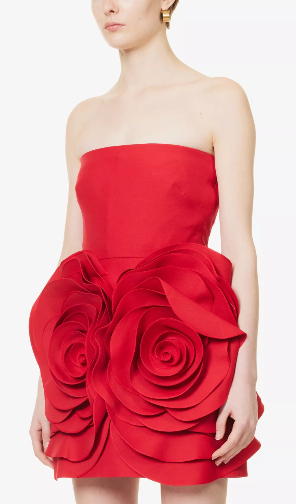 Ayat Strapless Flower Mini Dress