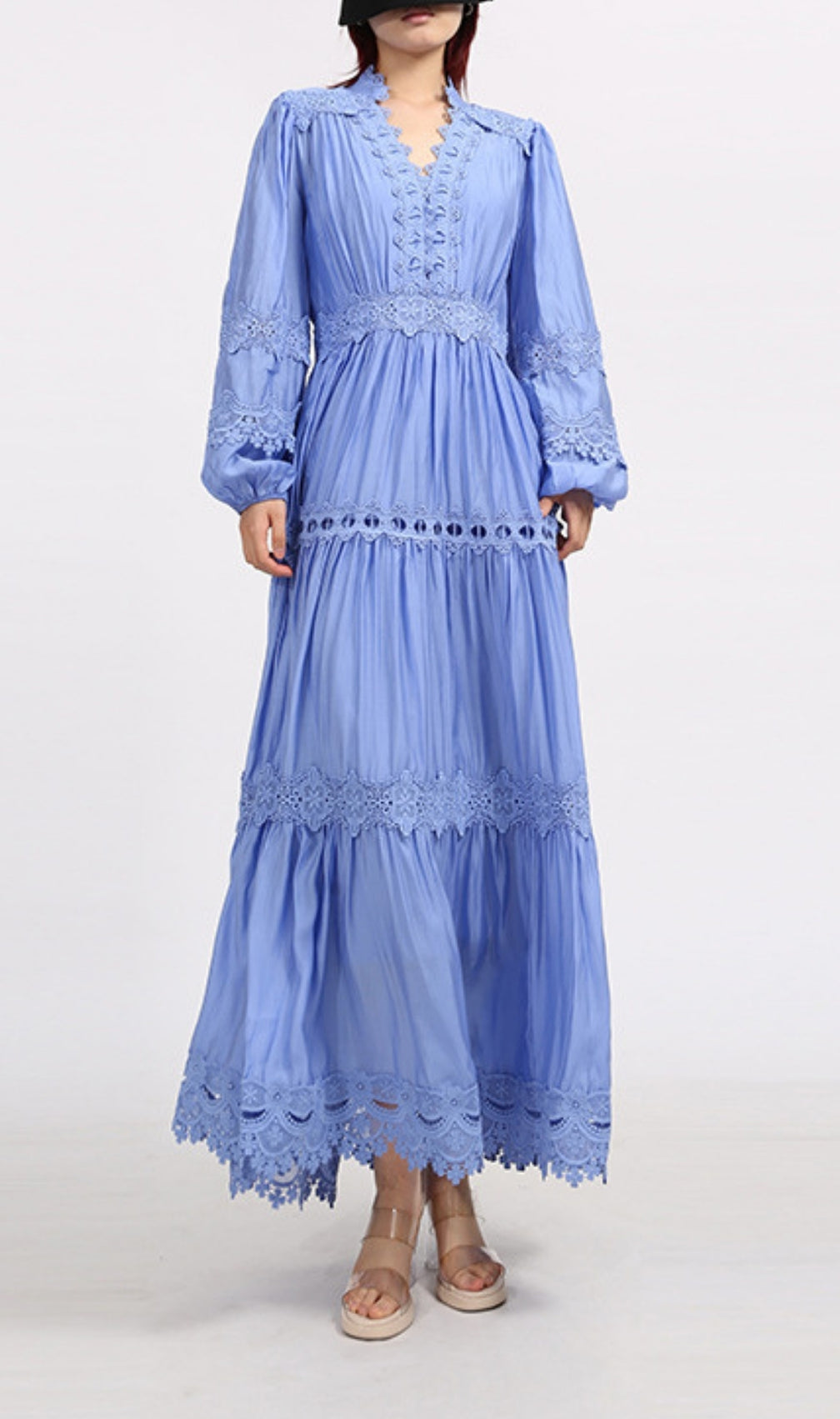 Estée Blue Long Sleeve Maxi Dress
