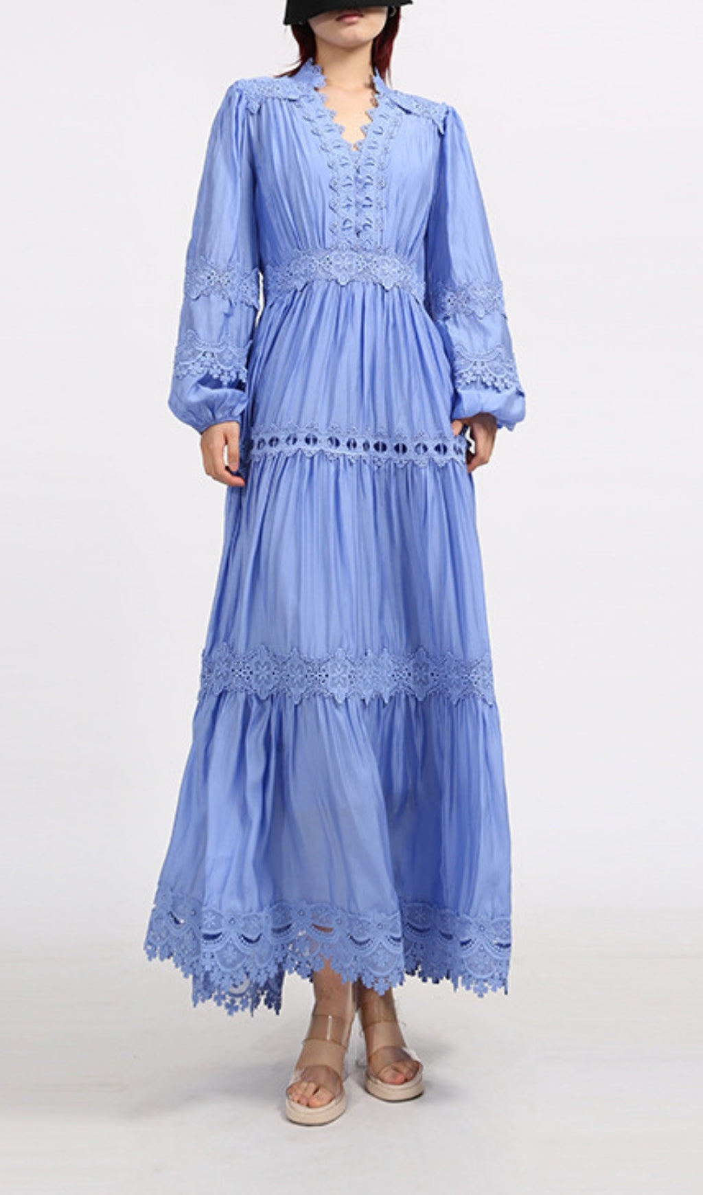Estée Blue Long Sleeve Maxi Dress