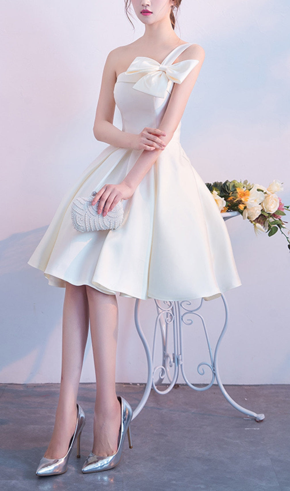 Astera Strapless Bow Mini Dress