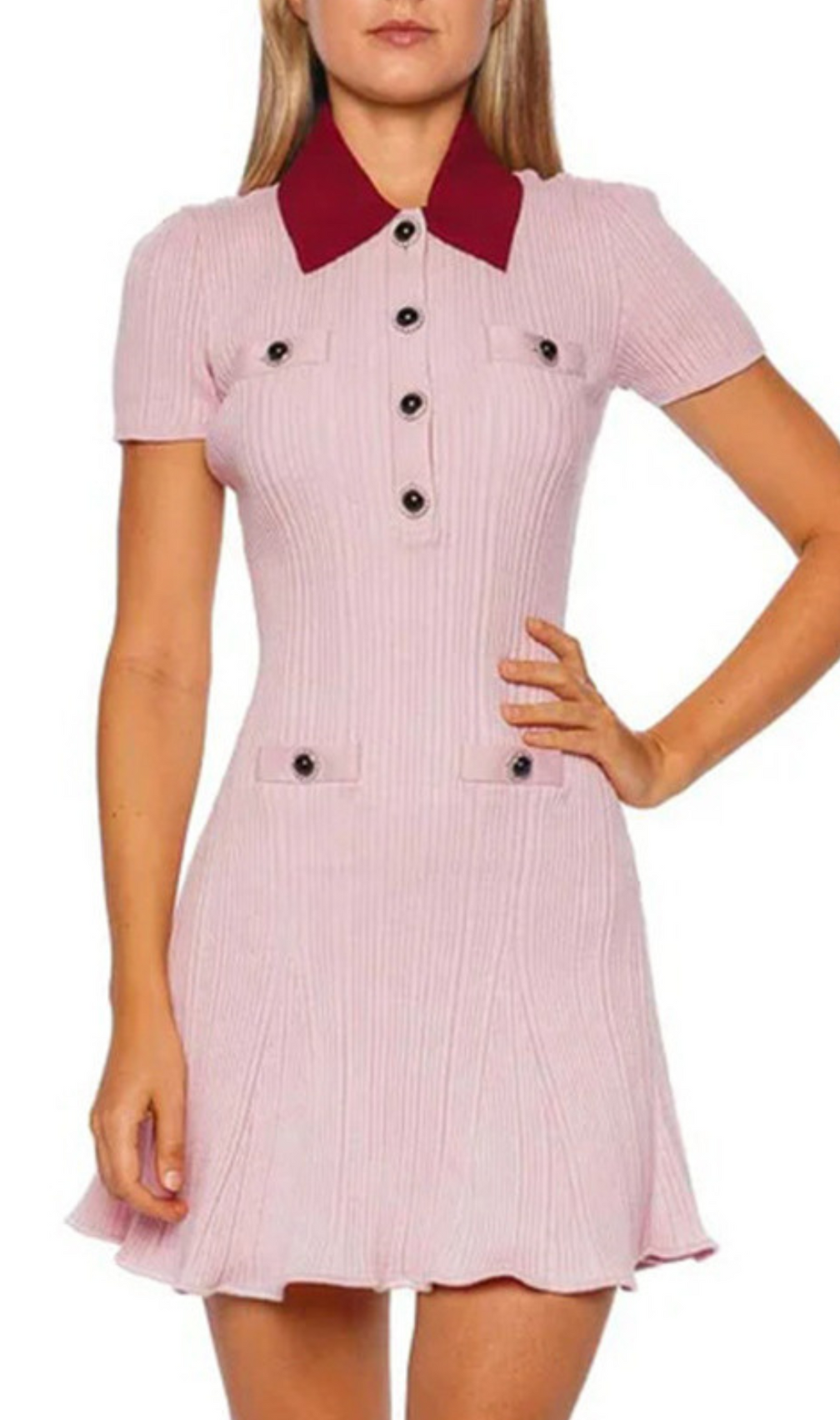 Gracjan Pink Knit Mini Dress