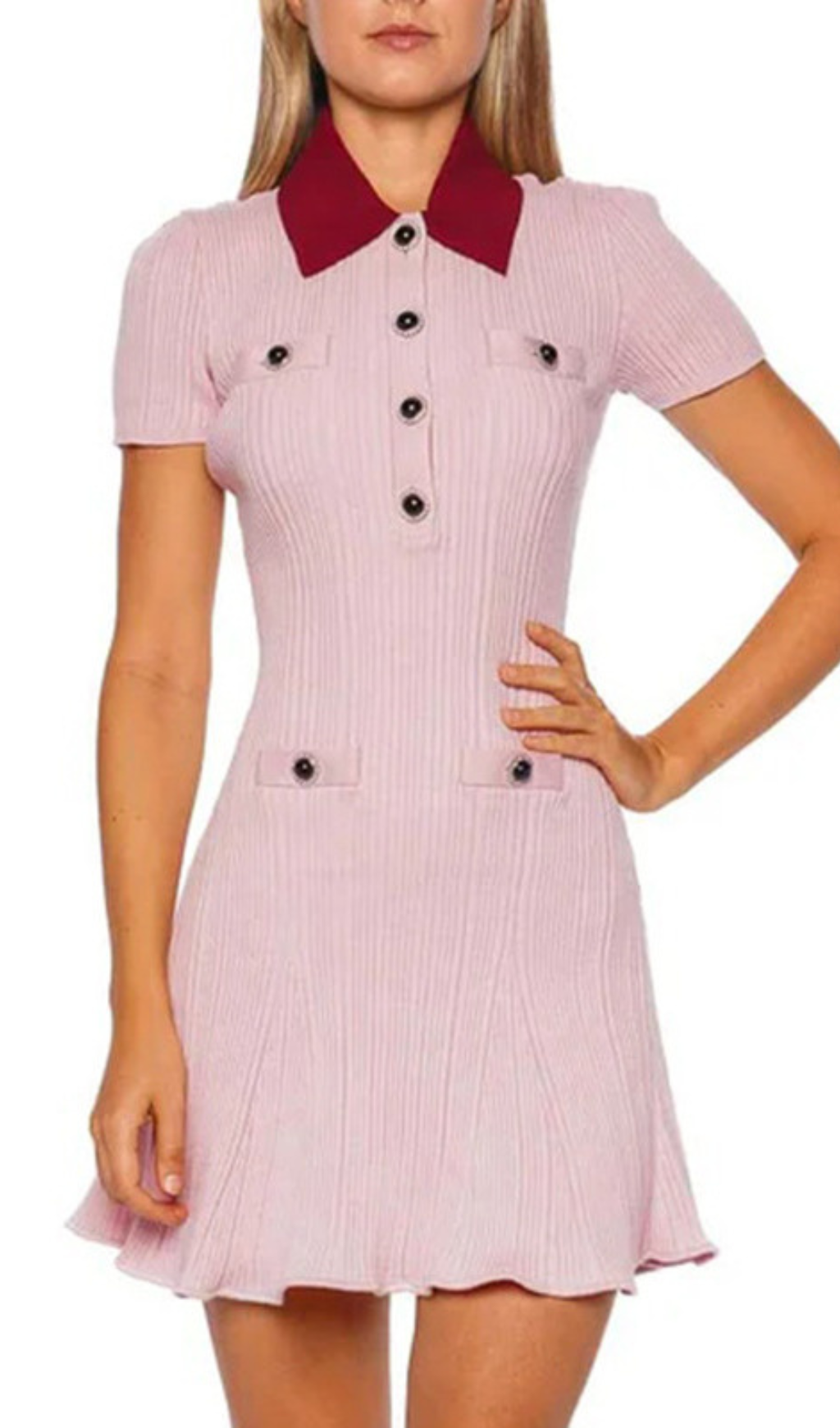Gracjan Pink Knit Mini Dress