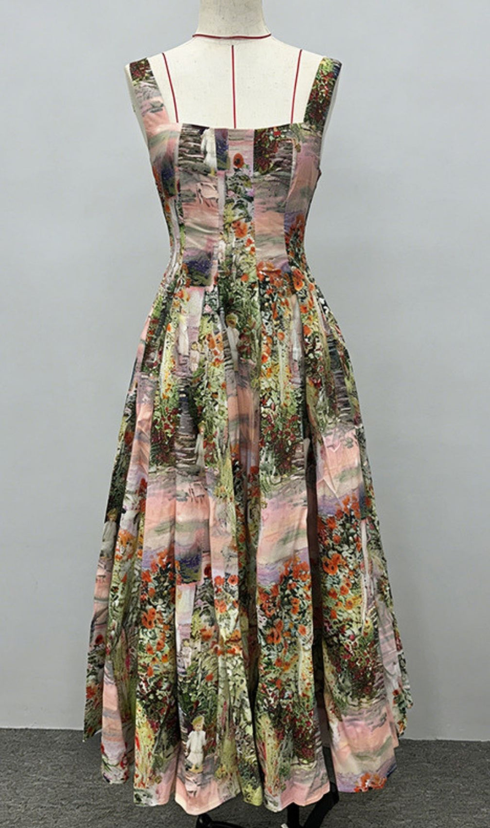Kallima Impressionist Garden Maxi Dress | Elegant Floral Print Gown
