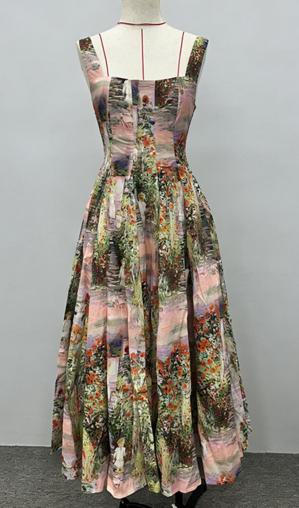 Kallima Impressionist Garden Maxi Dress | Elegant Floral Print Gown