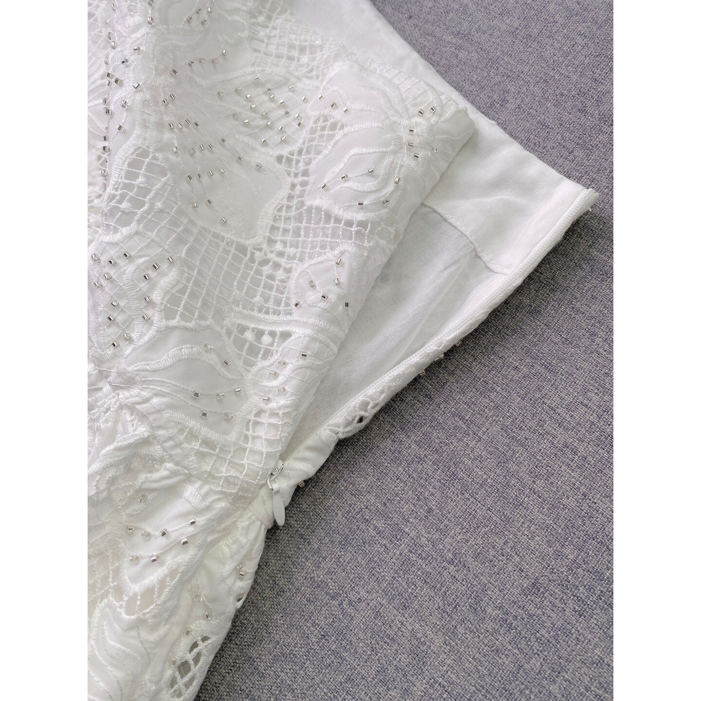 Nayla Short Guipure Lace Skirt