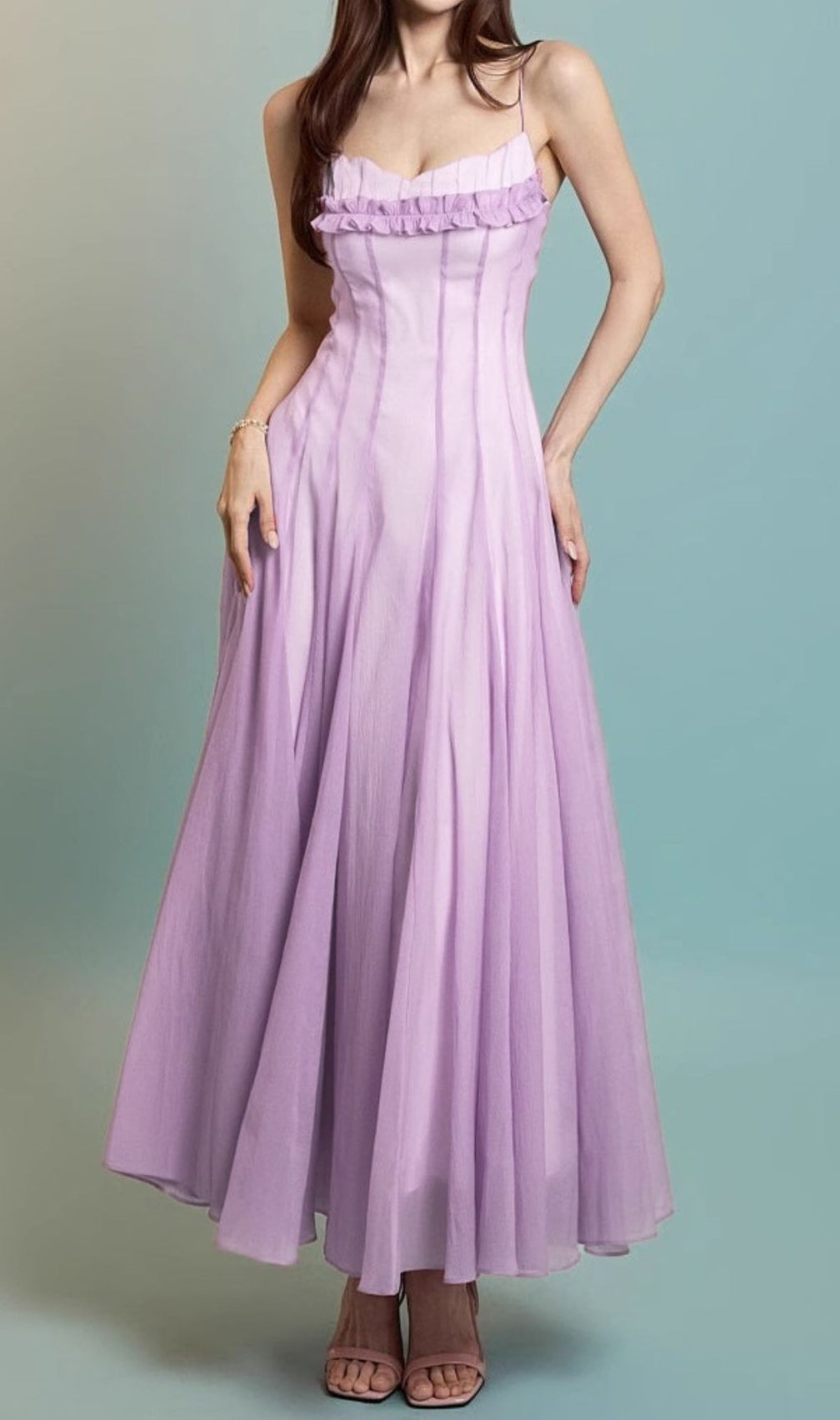 Fala Purple Strappy Maxi Dress