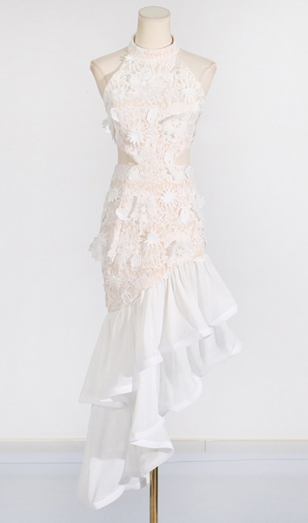 Asphodel Flower Embellished Maxi Dress