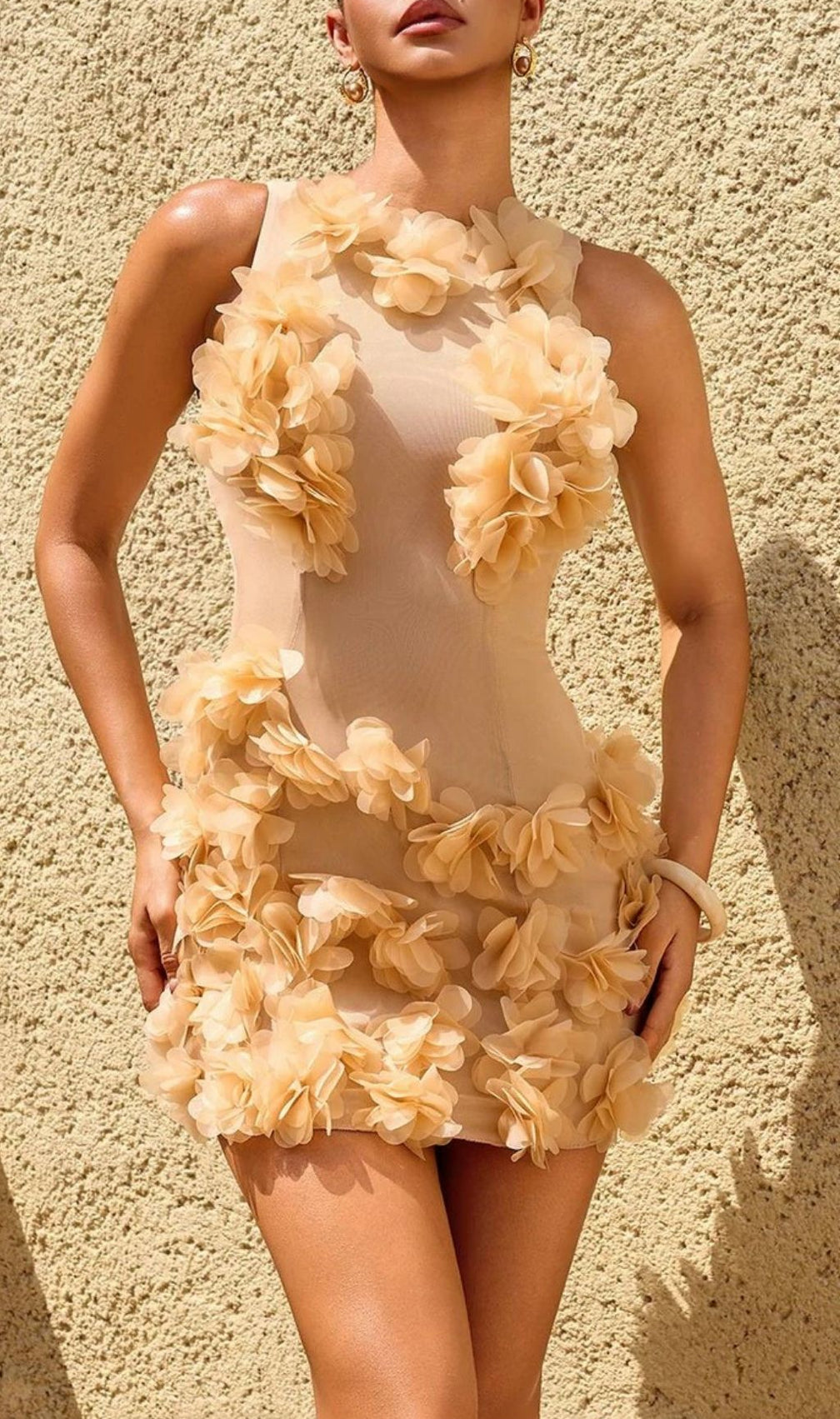 Rhyldor Sleeveless Flower Mini Dress