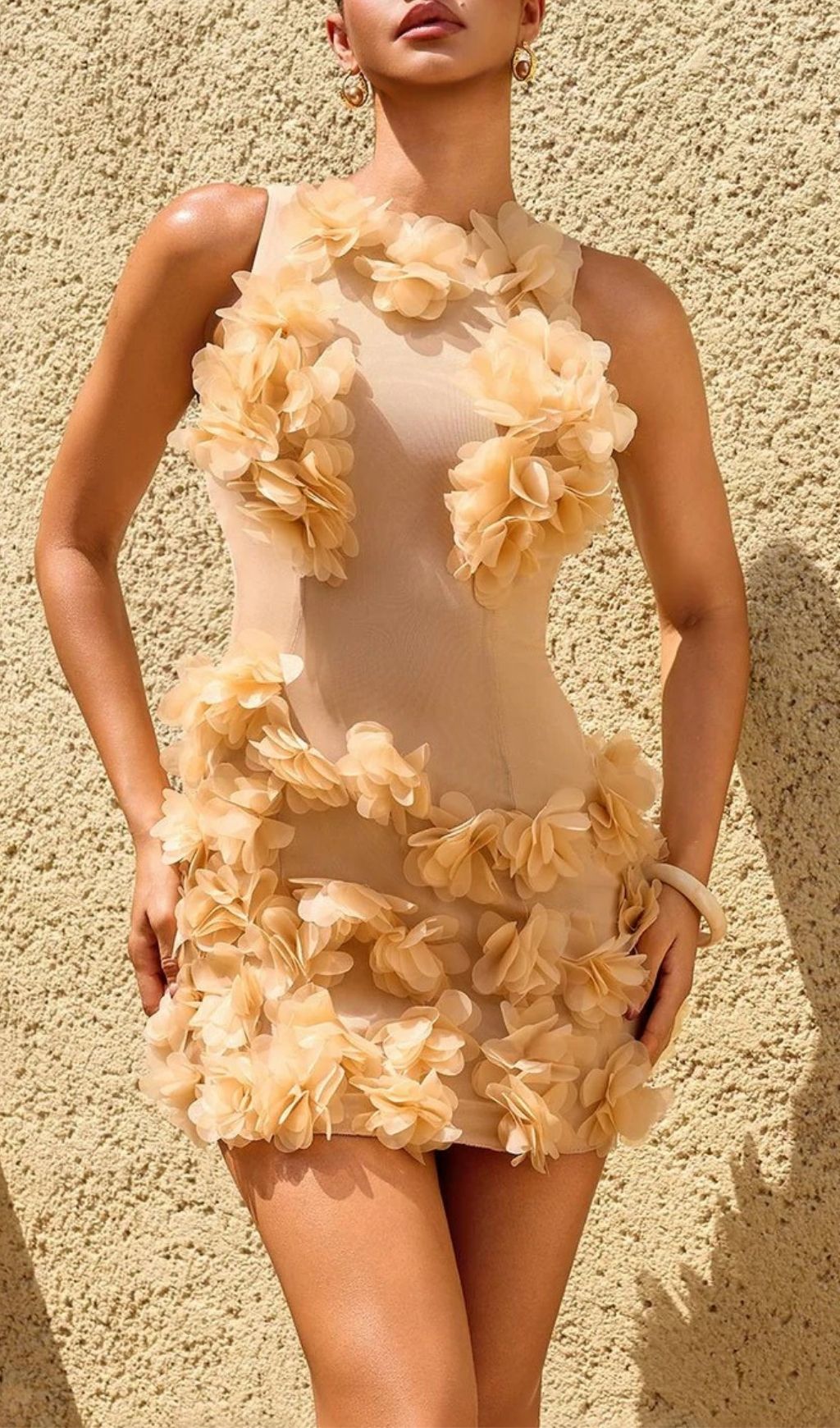 Rhyldor Sleeveless Flower Mini Dress