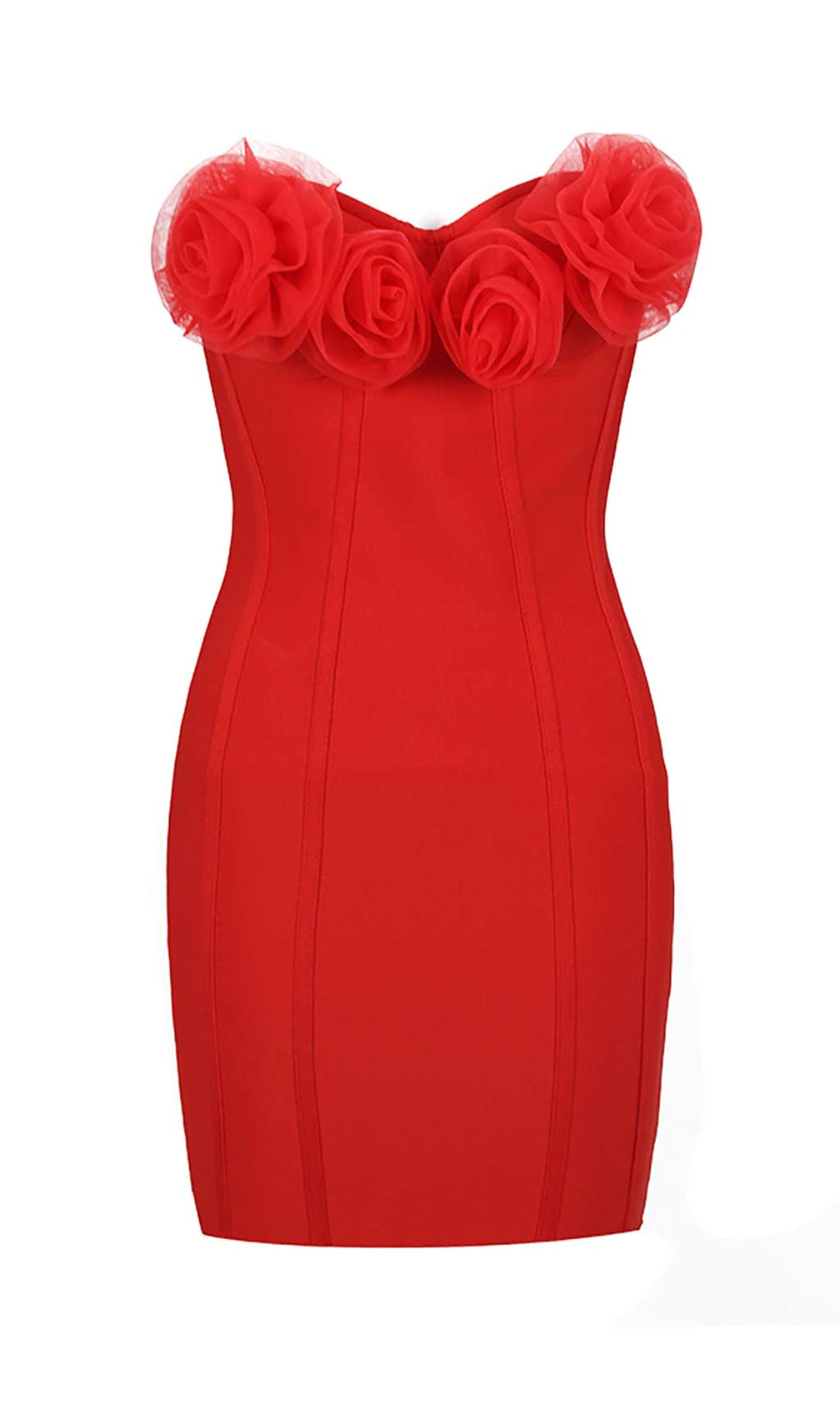 Flower Embellished Corset Midi Dress In Wine